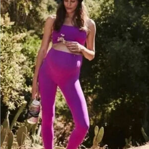 FP Movement X Hatch Never Better Leggings NWT Medium Fluorescent Berry Maternity